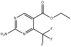2-アミノ-4-(トリフルオロメチル)ピリミジン-5-カルボン酸エチル 化学構造式