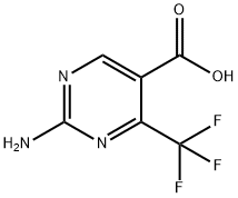 2-アミノ-4-(トリフルオロメチル)-5-ピリミジンカルボン酸 化学構造式