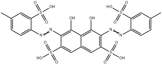 4,5-二羟基-3,6-双[(4-甲基-2-磺基苯基)偶氮]-2,7-萘磺酸, 14979-11-4, 结构式