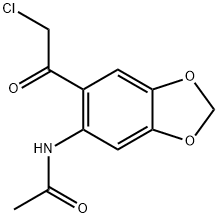 Acetamide,  N-[6-(chloroacetyl)-1,3-benzodioxol-5-yl]-  (9CI) Struktur
