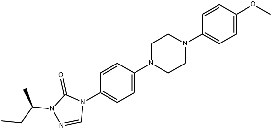 3H-1,2,4-TRIAZOL-3-ONE, 2,4-DIHYDRO-4-[4-[4-(4-METHOXYPHENYL)-1-PIPERAZINYL]PHENYL]-2-(1-METHYLPROPYL)-, (R)- 结构式