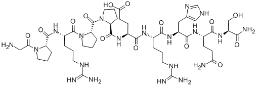 H-GLY-PRO-ARG-PRO-PRO-GLU-ARG-HIS-GLN-SER-NH2 Structure