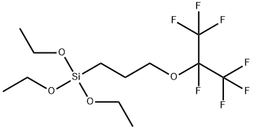 3-(ヘプタフルオロイソプロポキシ)プロピルトリエトキシシラン 化学構造式