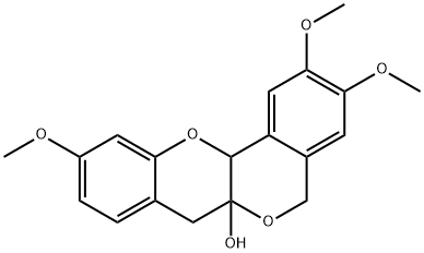5,12a-Dihydro-2,3,10-trimethoxy-[2]benzopyrano[4,3-b][1]benzopyran-6a(7H)-ol Structure