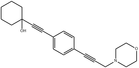 1-[[p-(3-Morpholino-1-propynyl)phenyl]ethynyl]-1-cyclohexanol Structure