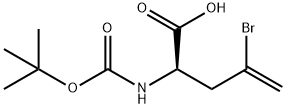 BOC-D-2-AMINO-4-BROMO-4-PENTENOIC ACID 化学構造式