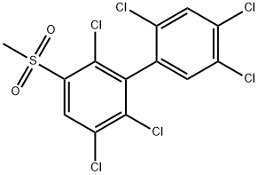 3-メチルスルホニル-2,2',4',5,5',6-ヘキサクロロビフェニル 化学構造式
