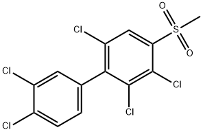 4-メチルスルホニル-2,3,3',4',6-ペンタクロロビフェニル 化学構造式