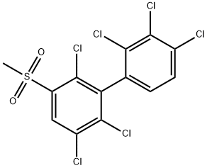 3-Methylsulfonyl-2,2',3',4',5,6-hexachlorobiphenyl Structure