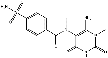 6-Amino-5-(4-sulfonamidobenzoyl)-N-(methylamino)-1-methyluracil Structure