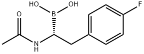 1-acetamido-2-(4-fluorophenyl)ethane-1-boronic acid Struktur