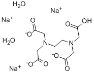 N,N’-1,2-乙烷基双[N-(羧甲基)-甘氨酸]三钠盐, 150-38-9, 结构式