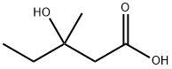 3-ヒドロキシ-3-メチル吉草酸 化学構造式