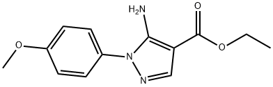 5-アミノ-1-(4-メトキシフェニル)-1H-ピラゾール-4-カルボン酸エチル 化学構造式