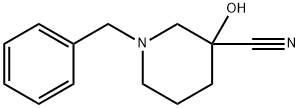 1-Benzyl-3-hydroxypiperidine-3-carbonitrile Struktur