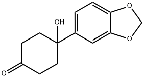 4-ベンゾ[1,3]ジオキソル-5-イル-4-ヒドロキシシクロヘキサノン 化学構造式