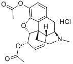 DIACETYLMORPHINE  HYDROCHLORIDE  CI  (25 MG) (AS) (HEROIN HYDROCHLORIDE) Struktur