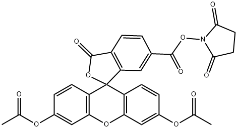 6-Carboxyfluorescein 3’,6’-Diacetate N-Succinimidyl Ester Structure