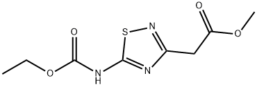 1,2,4-Thiadiazole-3-acetic acid, 5-[(ethoxycarbonyl)amino]-, methyl ester Struktur