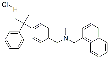 N-[4-(1-フェニル-1-メチルエチル)ベンジル]-N-メチル-1-ナフタレンメタンアミン 化学構造式
