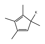 四甲基环戊二烯并二烯化钾, 150239-39-7, 结构式