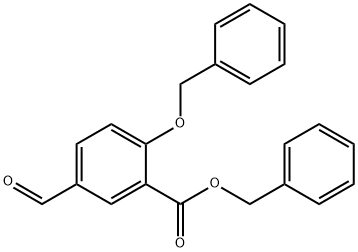 5-FORMYL-2-(PHENYLMETHOXY)-BENZOIC ACID PHENYLMETHYL ESTER Structure