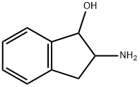 2-アミノ-2,3-ジヒドロ-1H-インデン-1-オール 化学構造式