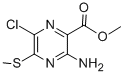 METHYL 3-AMINO-6-CHLORO-5-(METHYLTHIO)PYRAZINE-2-CARBOXYLATE 结构式