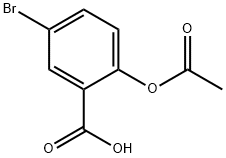 5-溴水杨酸 乙酸酯, 1503-53-3, 结构式