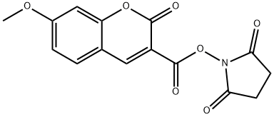 7-メトキシクマリン-3-カルボン酸N-スクシンイミジル 化学構造式