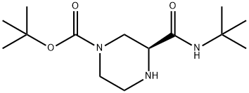 4-叔丁氧羰基-2(S)-哌嗪叔丁酰胺,150323-35-6,结构式