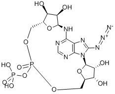 8-叠氮基环磷腺苷二磷酸酯-核糖, 150424-94-5, 结构式