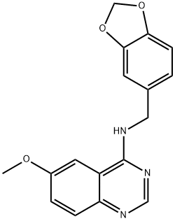 4-[[3',4'-(METHYLENEDIOXY)BENZYL]AMINO]-6-METHOXYQUINAZOLINE Structure