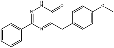 1,2,4-Triazin-6(1H)-one, 5-[(4-methoxyphenyl)methyl]-3-phenyl- 结构式