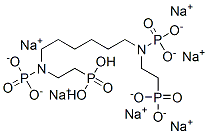 [ヘキサメチレンビス(ニトリロジメチレン)]テトラホスホン酸/ナトリウム,(1:6) 化学構造式