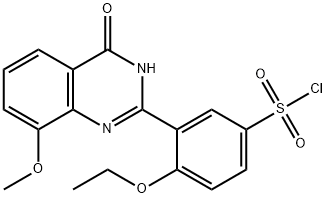 Benzenesulfonyl  chloride,  3-(1,4-dihydro-8-methoxy-4-oxo-2-quinazolinyl)-4-ethoxy-  (9CI) Struktur