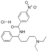 N-[5-(Diethylamino)-1-phenylpentyl]-4-nitrobenzamide hydrochloride Structure