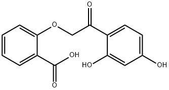 2-[2-(2,4-Dihydroxyphenyl)-2-oxoethoxy]-benzoic acid Struktur