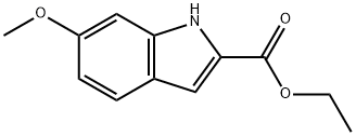 6-メトキシ-1H-インドール-2-カルボン酸エチル 化学構造式
