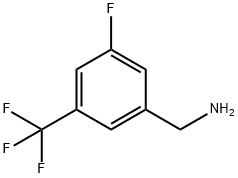 3-フルオロ-5-(トリフルオロメチル)ベンジルアミン 化学構造式