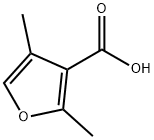 2,4-ジメチル-3-フランカルボン酸 化学構造式