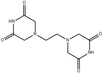 1,1'-エチレンビス(ピペラジン-3,5-ジオン) 化学構造式