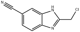 2-(氯甲基)-3H-苯并[D]咪唑-5-甲腈, 150613-50-6, 结构式