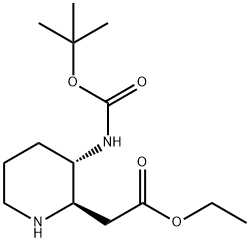 ETHYL (2R, 3S)-3-BOC-AMINO-2-PIPERIDINEACETATE Structure