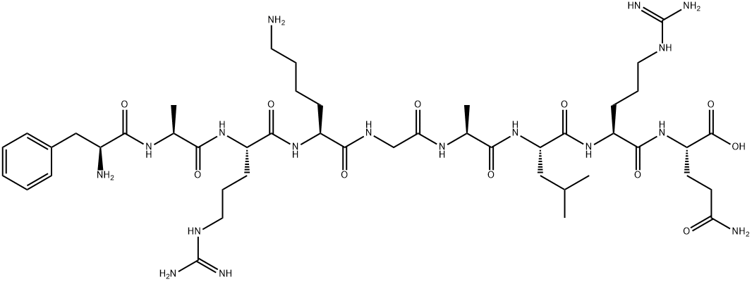 H-PHE-ALA-ARG-LYS-GLY-ALA-LEU-ARG-GLN-OH Structure