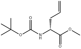 (R)-METHYL-2-BOC-AMINO-4-PENTENOIC ACID 化学構造式