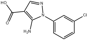 5-氨基-1-(3-氯苯基)-1H-吡唑-4-羧酸 结构式