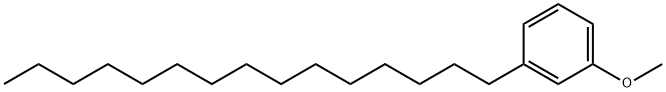 3-ペンタデシルアニソール 化学構造式