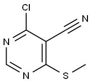 4-CHLORO-6-(METHYLTHIO)PYRIMIDINE-5-CARBONITRILE Struktur