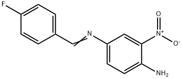 (1E)-1-N-[(4-Fluorophenyl)methylidene]-3-nitrobenzene-1,4-diamine 化学構造式